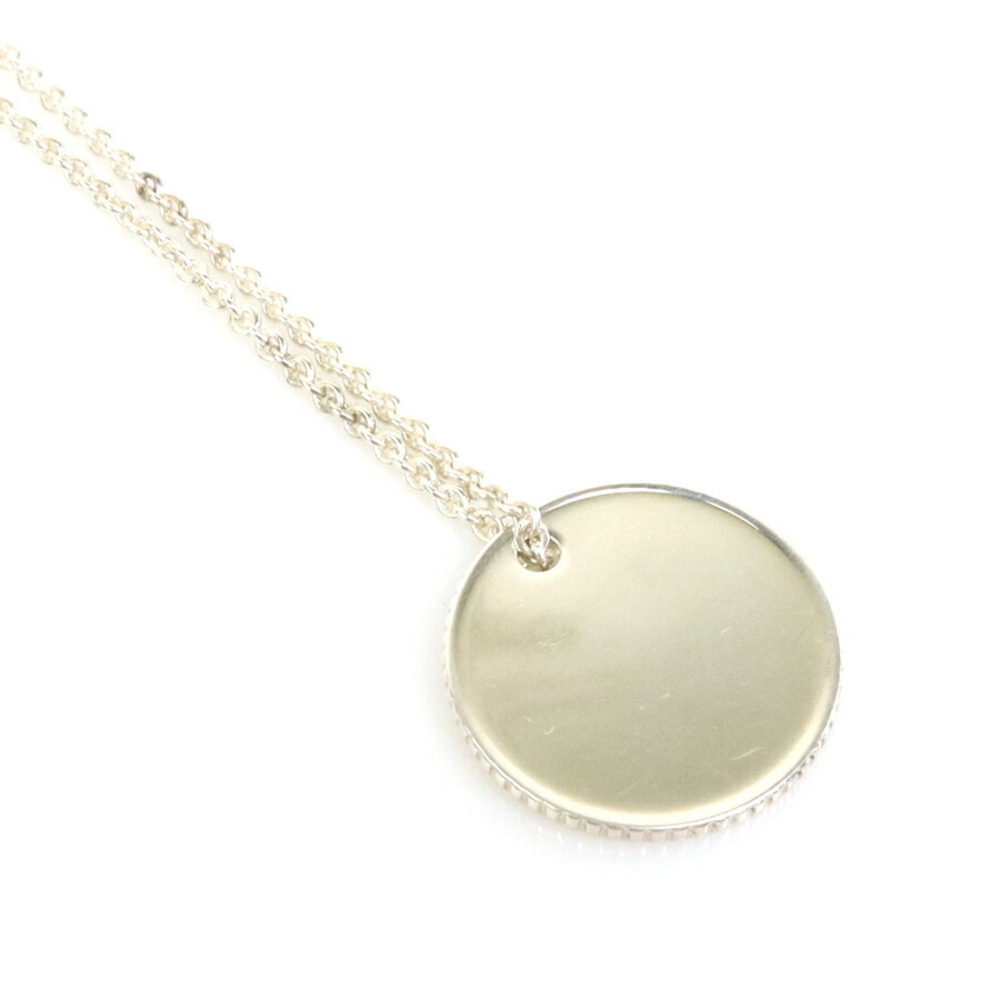 Tiffany Co Round Plate Necklace Sterling Silver